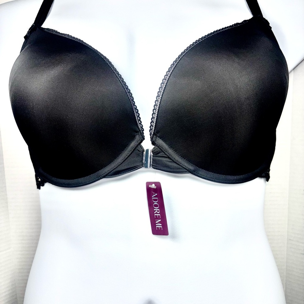 Adore Me Celebrena Contour Black Razor Back Bra Size 36DD